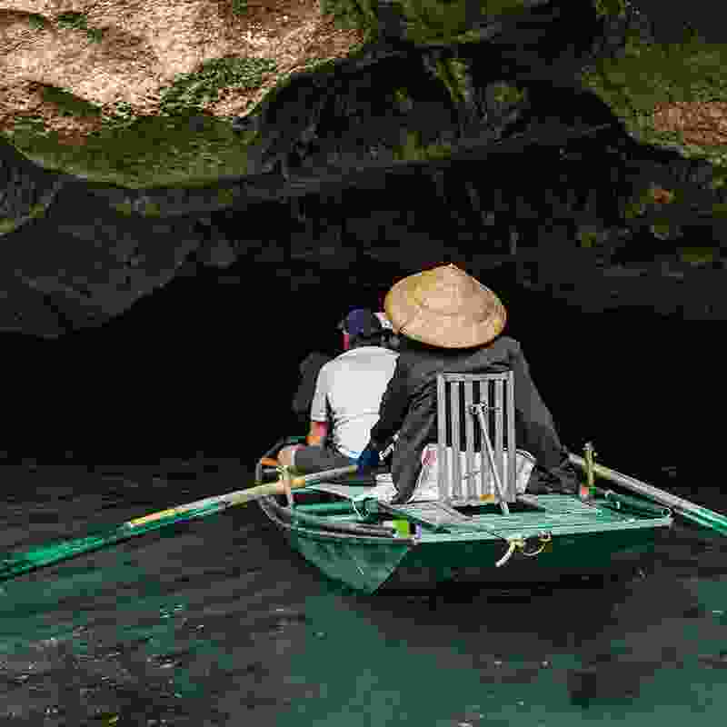 Guided canoe trip into a cave in Colombia.