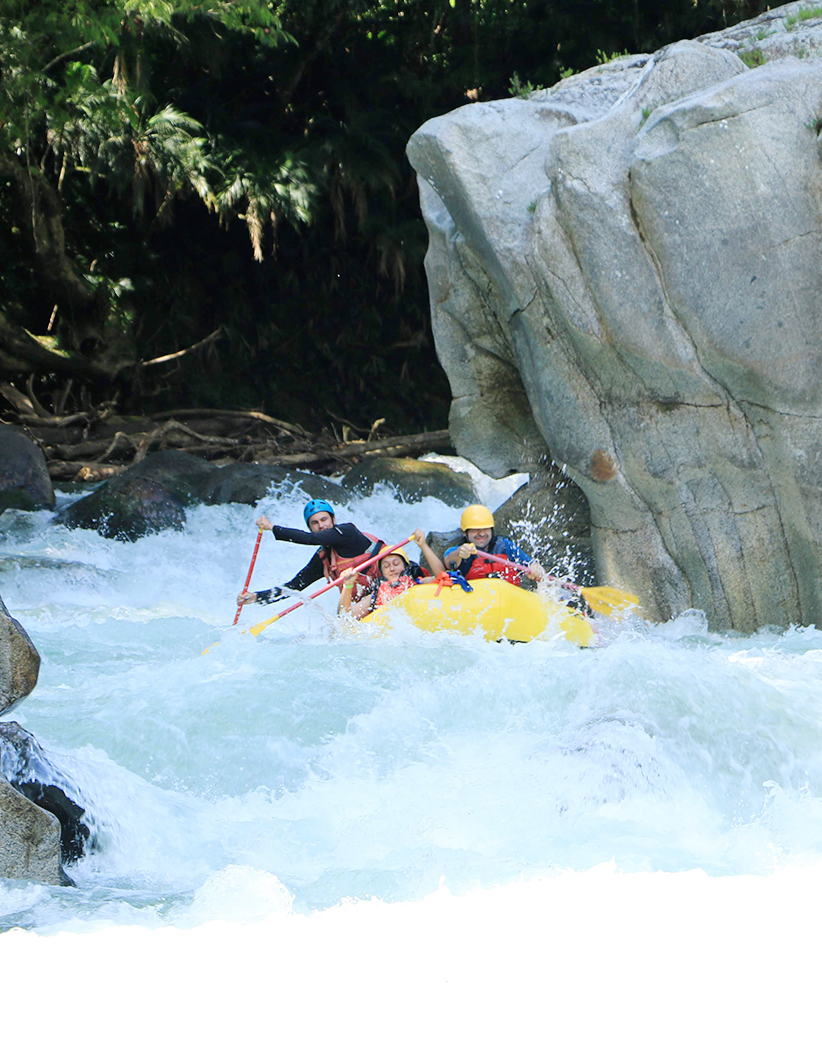 Thrilling rafting experience through Colombia’s rapids.