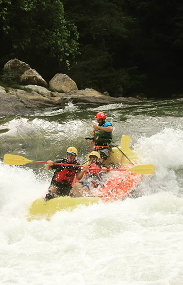 Guided white-water rafting expedition in Colombia’s wilderness.