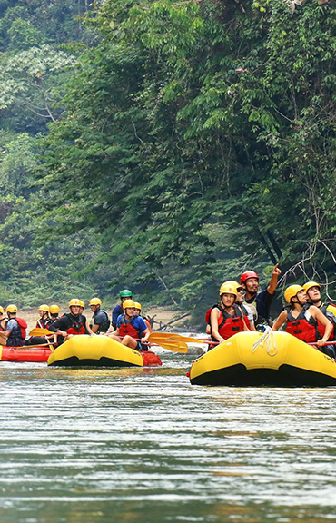 Navigating Colombia’s intense white-water rapids.