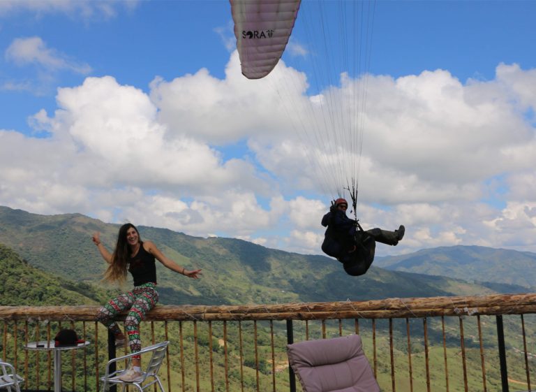 Paragliding tour with scenic views of Colombia’s jungles.